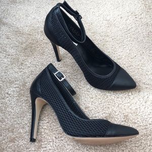 Black Mesh and Leather Pumps | BCBGeneration